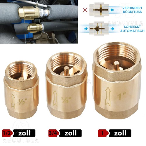 Rückschlagventil messing - messing, 1/2"
